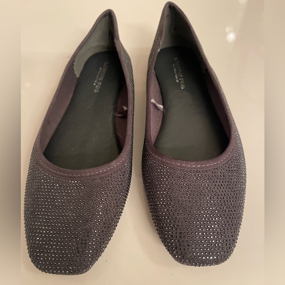 London Fog Rhinestone Flats - Picture 2 of 4